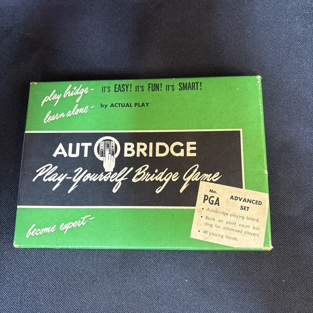 Vintage 1959 Auto Bridge Autobridge Play-Yourself Advanced Set Complete
